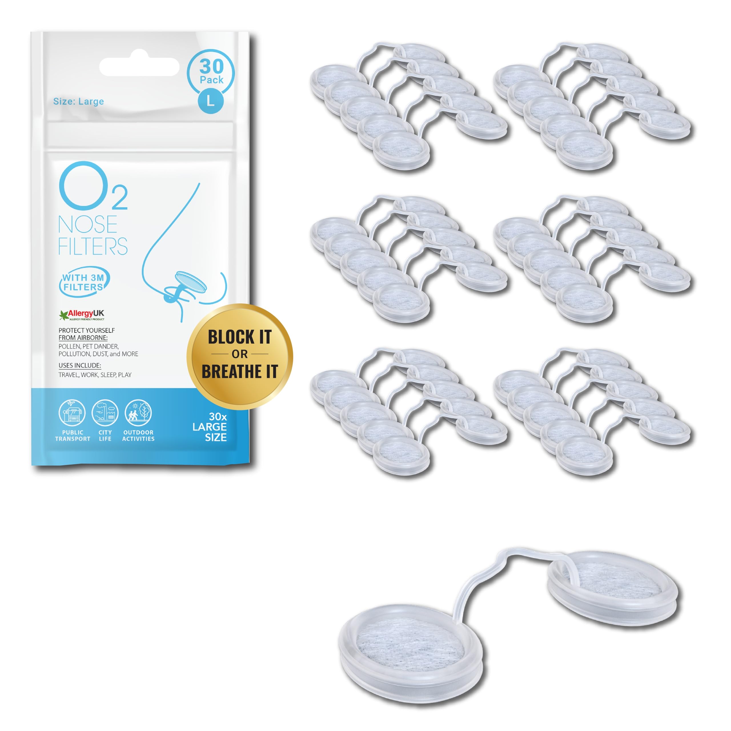 Protego O2 empaque frontal mostrando cantidad y talla, protección discreta