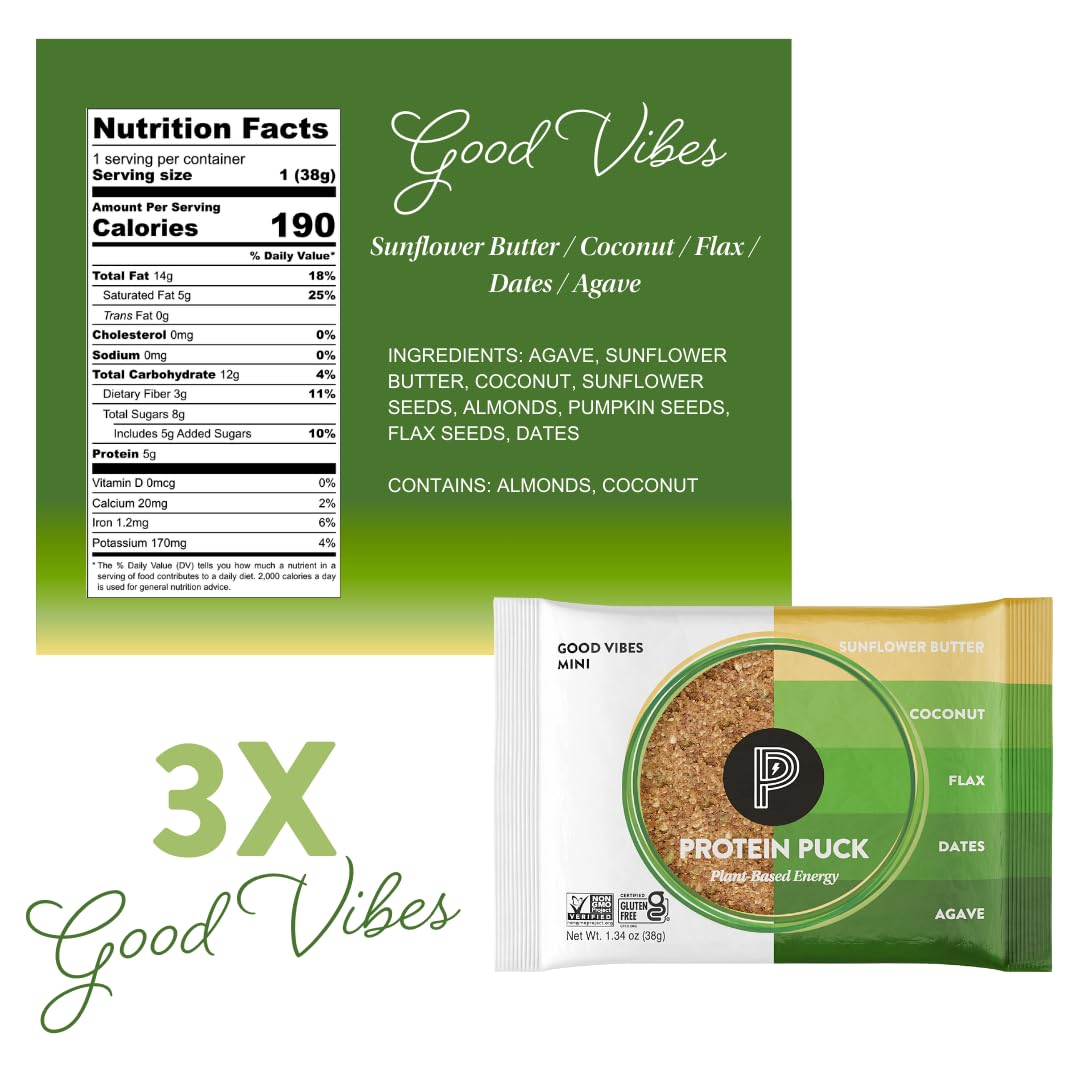 Protein Puck primer plano de maní almendras semillas y fruta seca