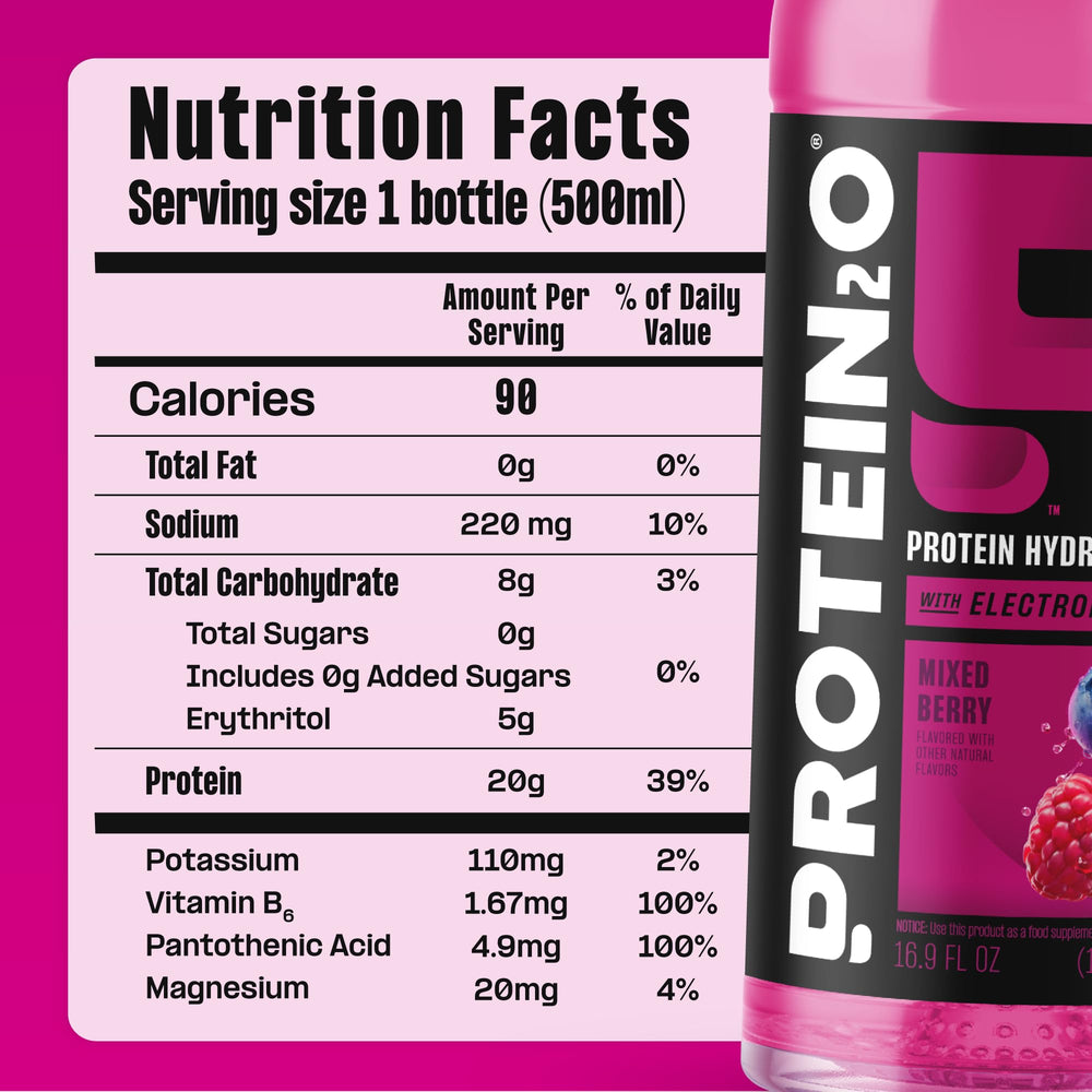 Protein2o en ambiente de gimnasio estilo de vida activo y recuperación