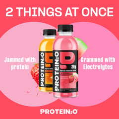 Protein2o botella 16.9 fl oz en mano, portable y lista para beber