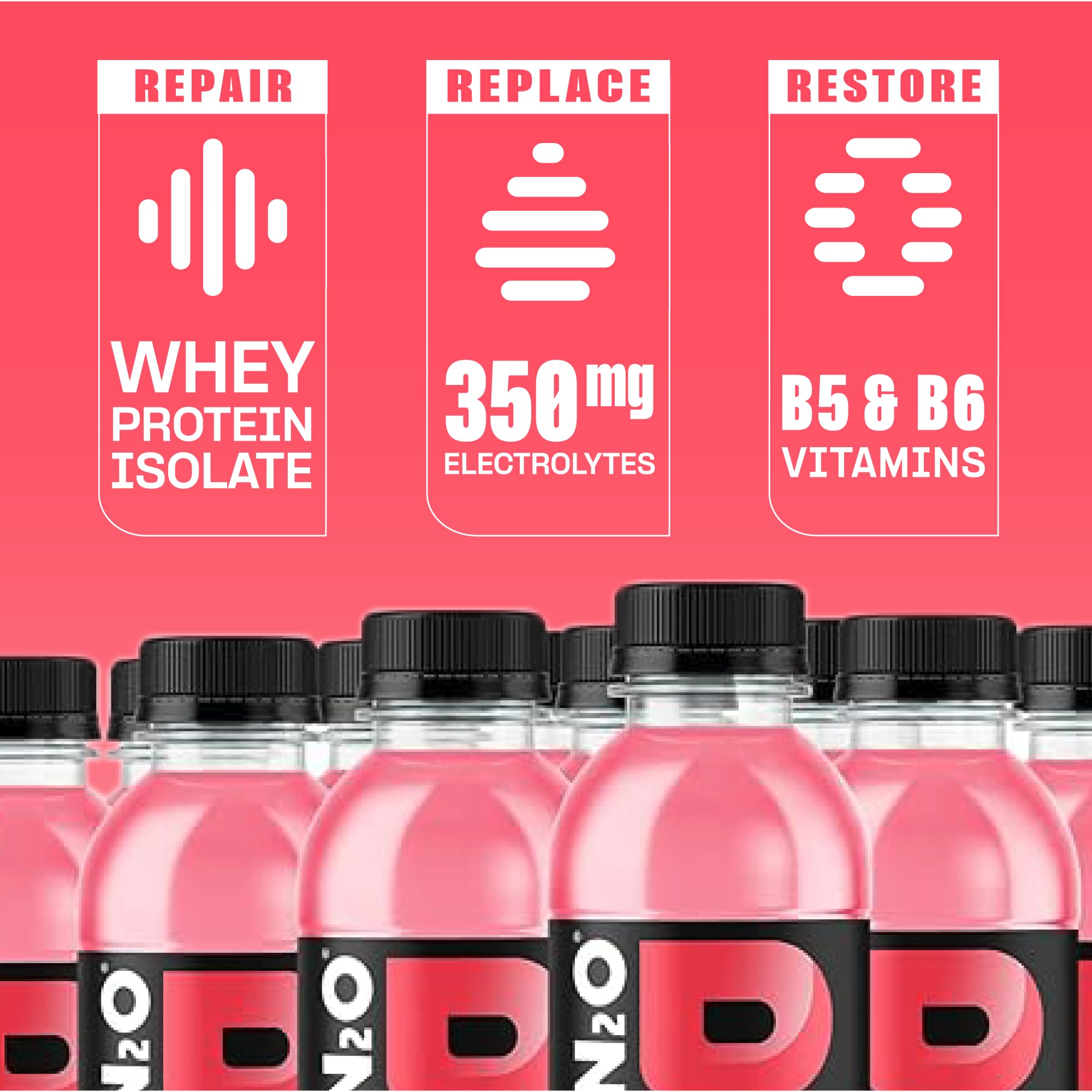 Protein2o etiqueta nutricional visible, transparencia en ingredientes