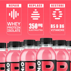 Protein2o etiqueta nutricional visible, transparencia en ingredientes