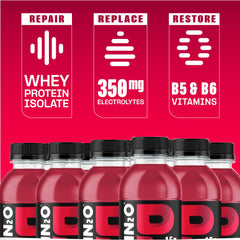 Protein2o etiqueta nutricional en detalle mostrando 15 g proteína y electrolitos