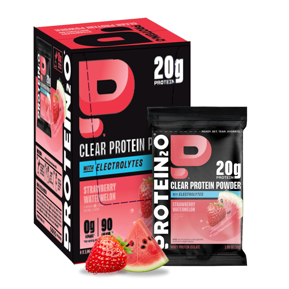 Protein2o frente del empaque mostrando sabor y beneficios