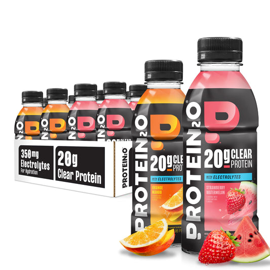 Protein2o frente del pack de 12 botellas, conveniencia inmediata