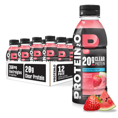 Protein2o envase frontal mostrando la bebida, hidratación práctica