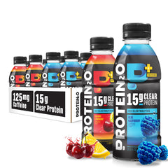 Protein2o presentación frontal mostrando botella y etiqueta, fácil identificación y conveniencia