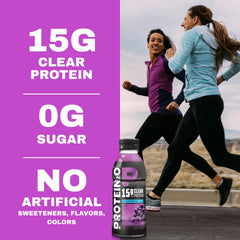 Protein2o botella abierta en mano list ready to drink para conveniencia