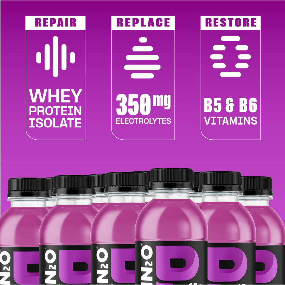 Protein2o etiqueta con lista de ingredientes y beneficios nutricionales