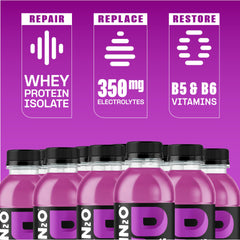 Protein2o etiqueta con lista de ingredientes y beneficios nutricionales