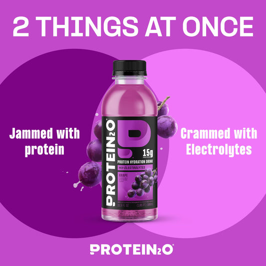 Protein2o primer plano de la textura clara que evidencia sabor ligero