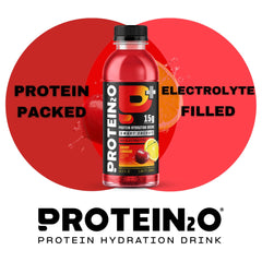 Protein2o pack de 12 botellas ideal para almacenar y reutilizar
