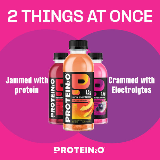 Protein2o detalle de líquido claro que ilustra textura ligera y refrescante