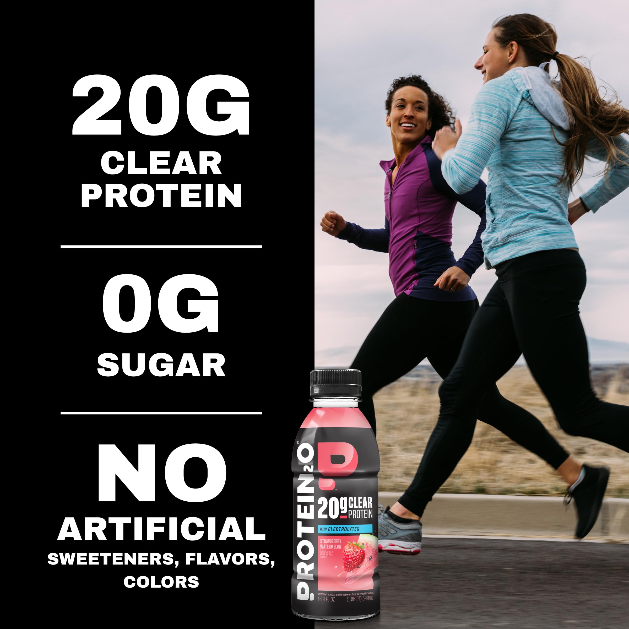 Protein2o botella en gimnasio después de entrenar, reponiendo electrolitos
