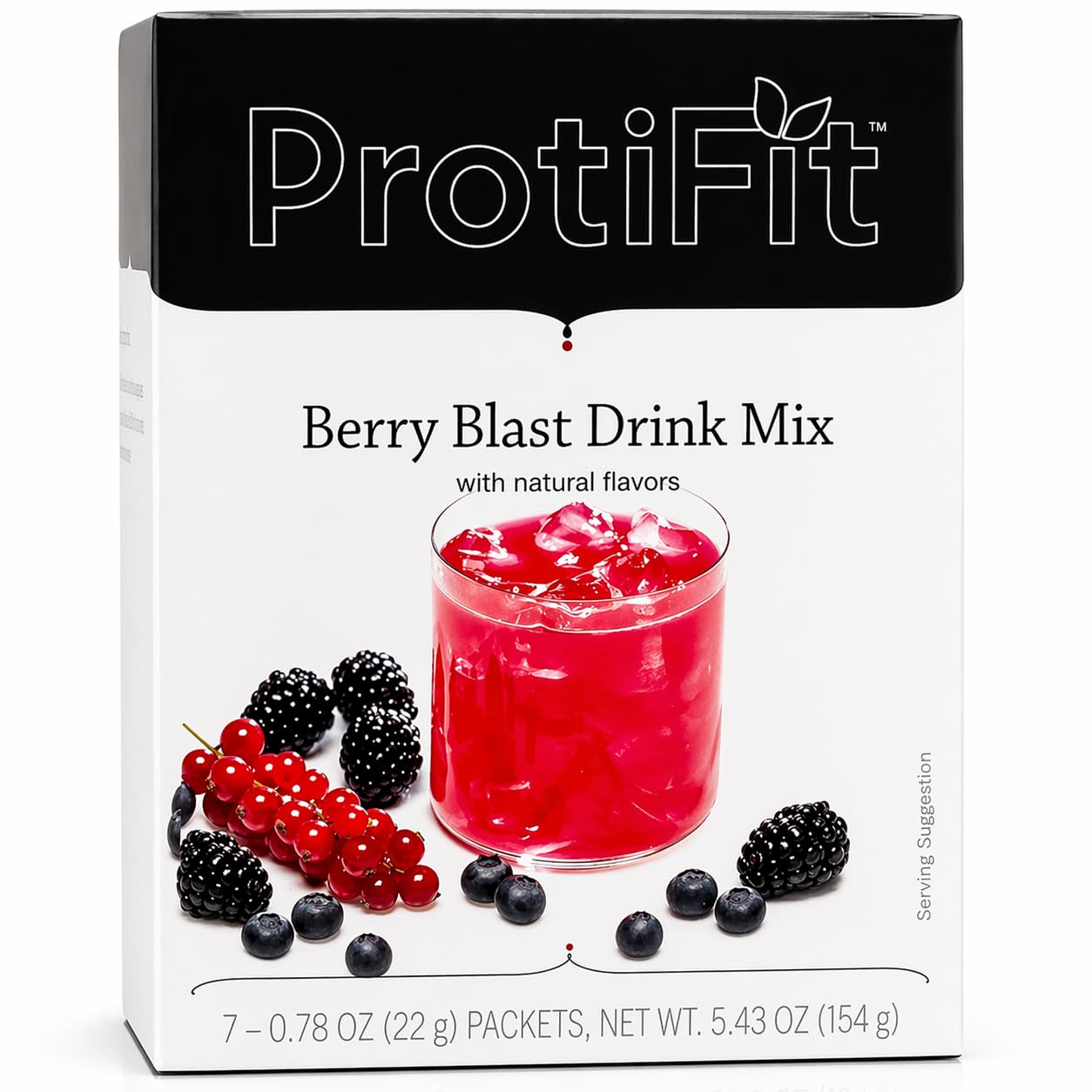 ProtiFit caja frontal mostrando diseño y beneficios para control de calorías
