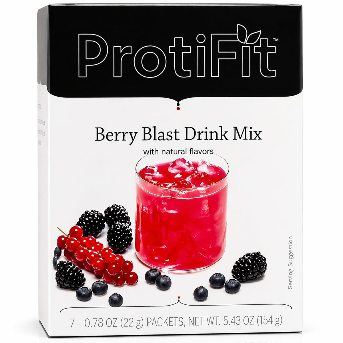 ProtiFit caja frontal mostrando diseño y beneficios para control de calorías
