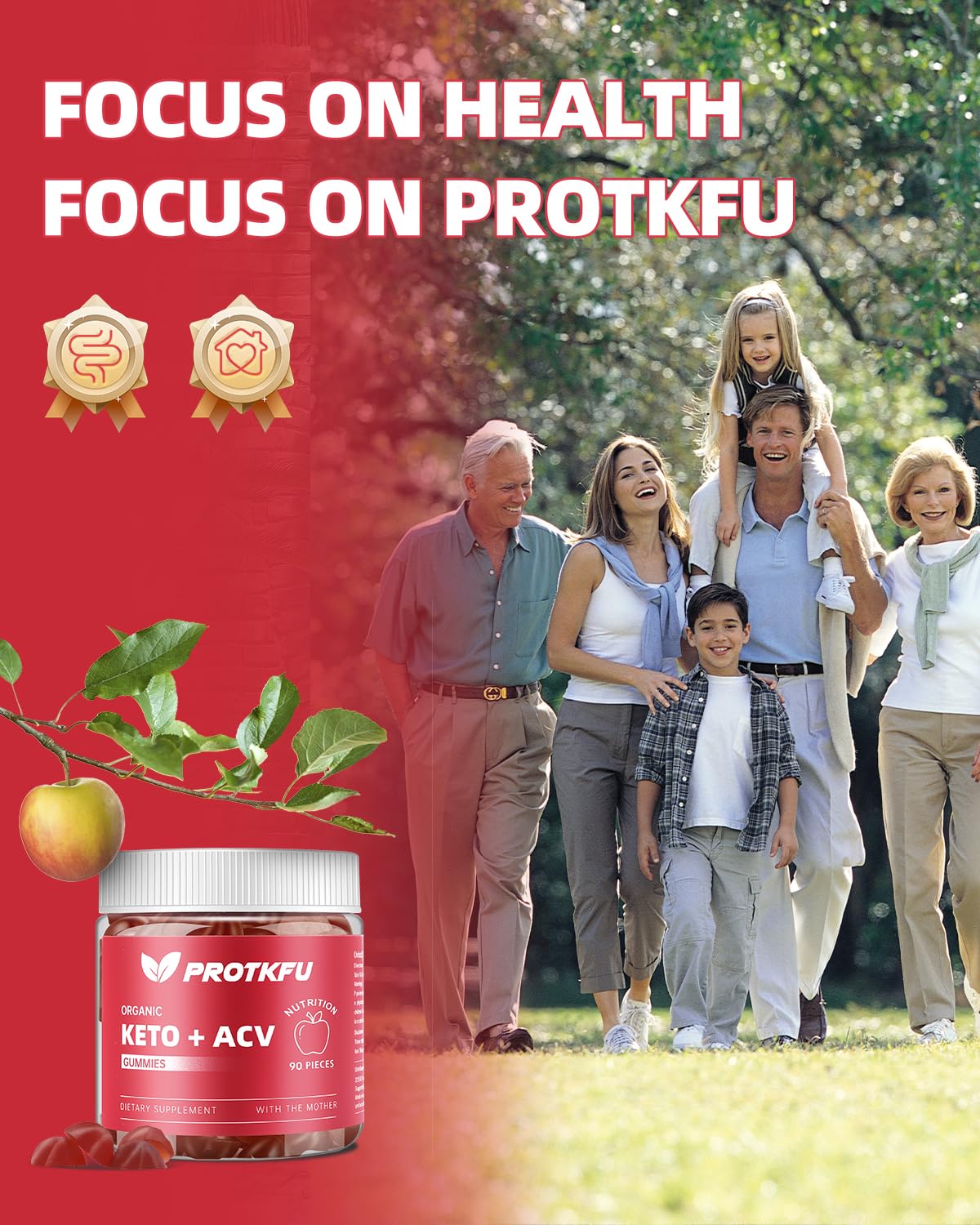 ProTKFU etiqueta con ingredientes destacando BHB y vinagre de manzana