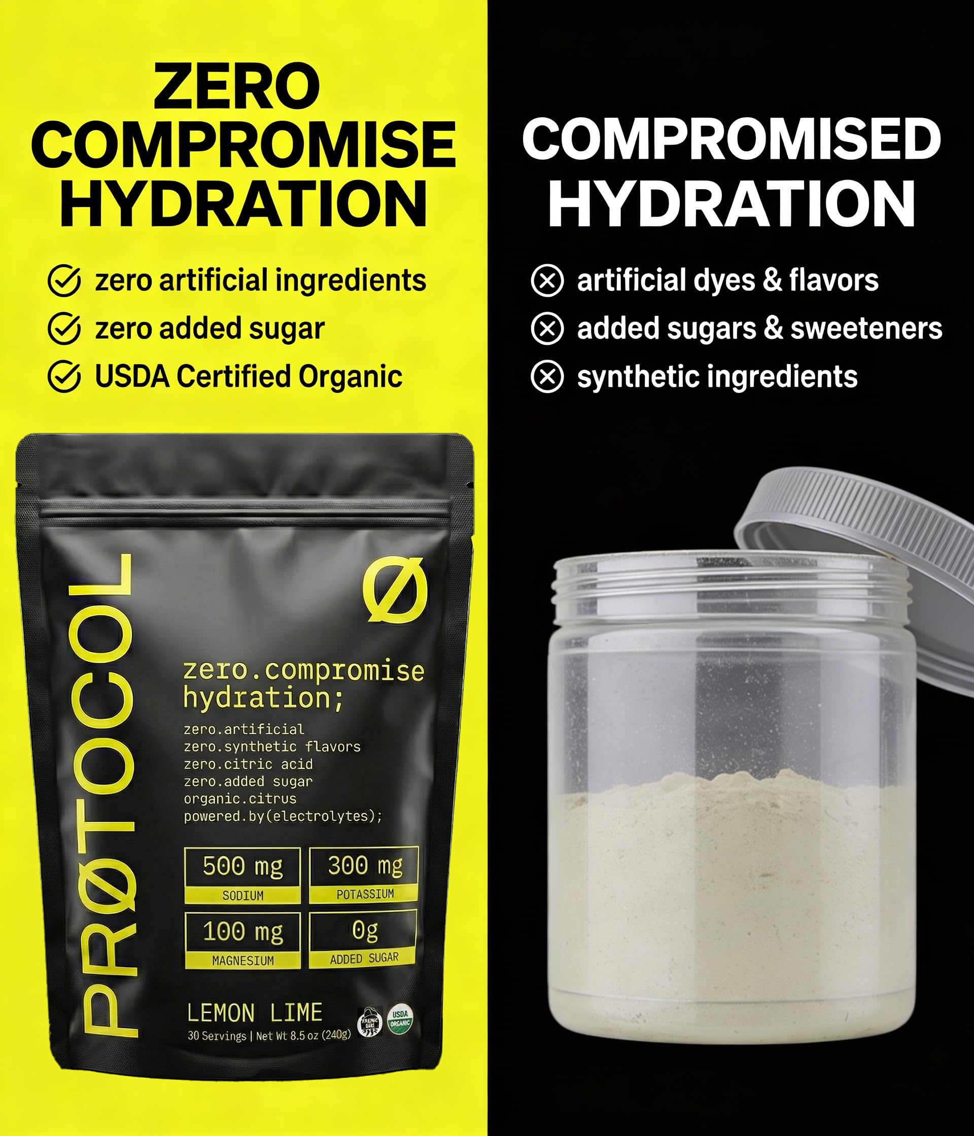 Protocol detalle de etiqueta con lista clara de ingredientes reconocibles