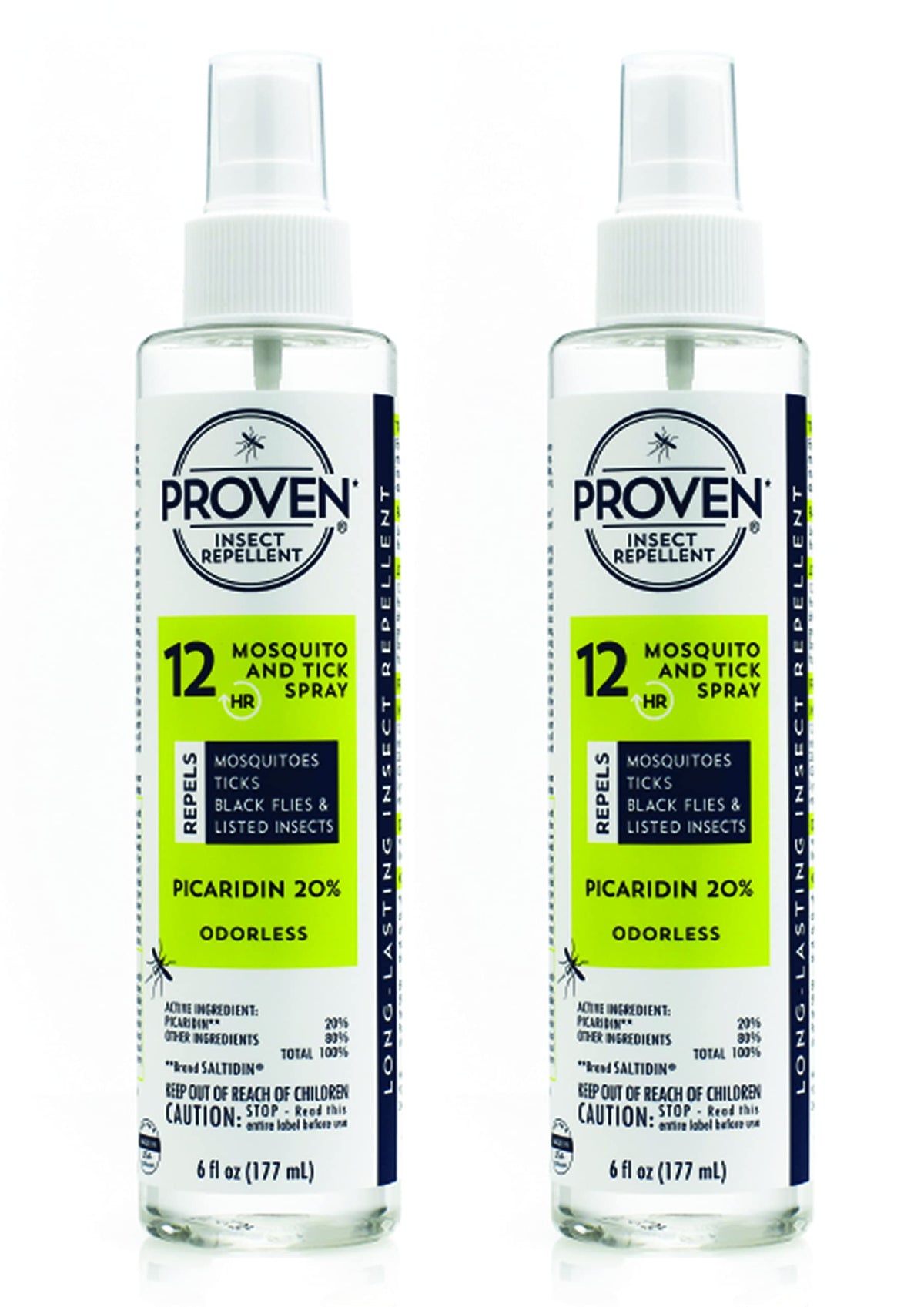 Proven frontal del pack mostrando los dos frascos y la marca para protección prolongada