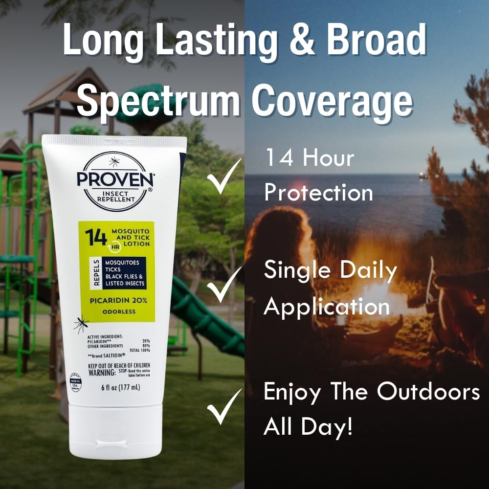 Proven aplicando loción durante camping para proteger contra mosquitos y garrapatas