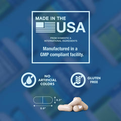 Sello de certificación GMP cerca del frasco ProVision indicando calidad