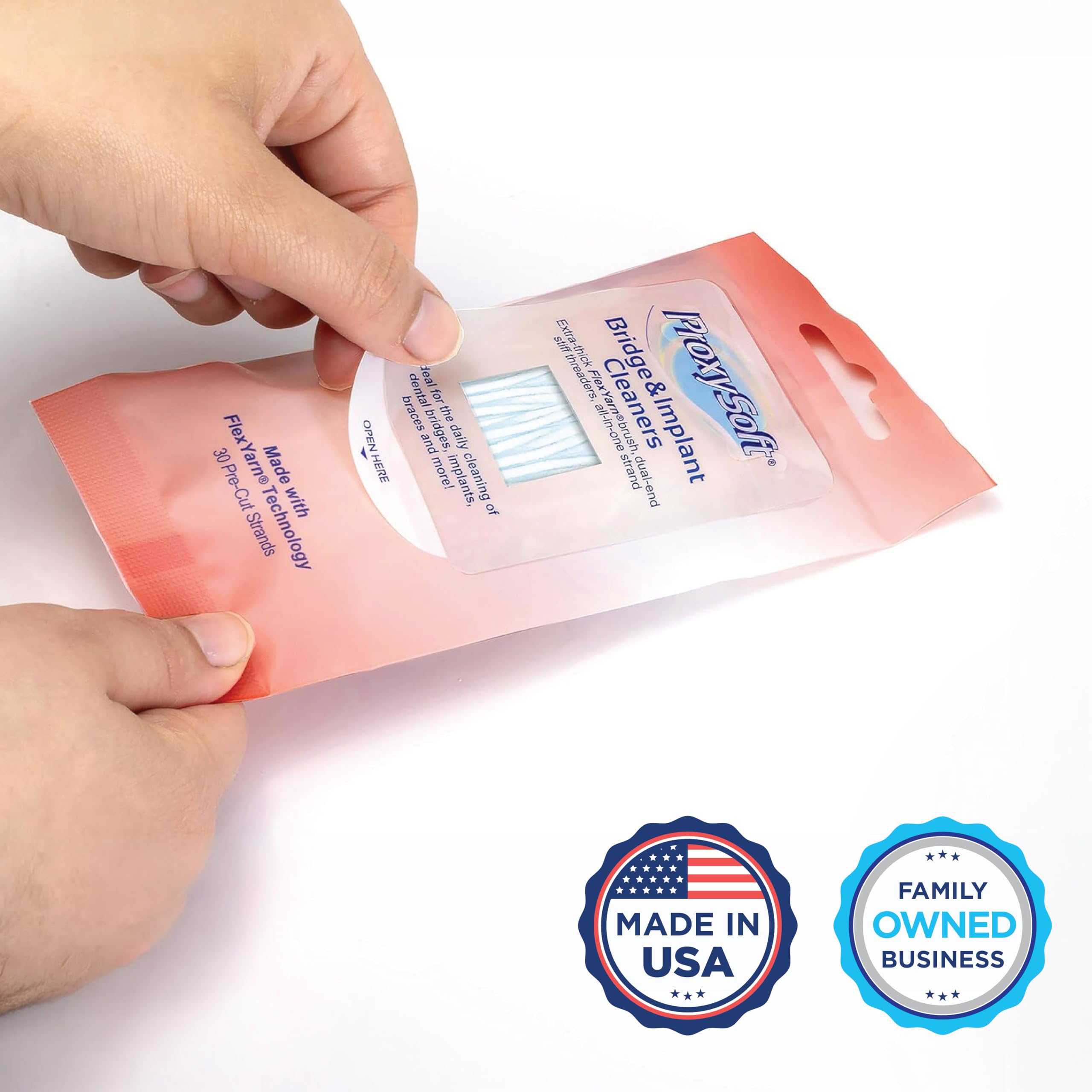Proxysoft detalle del cepillo esponjoso extra grueso para limpieza interdental ampliada