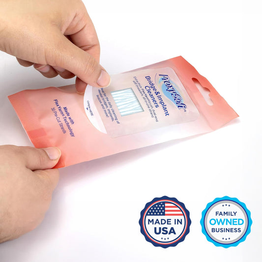 ProxySoft primer plano de la sección esponjosa que barre placa y restos eficazmente