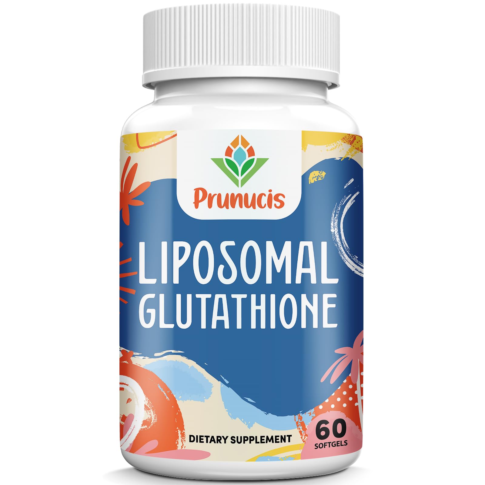 Prunucis frente del empaque liposomal glutatión mostrando diseño y dosis