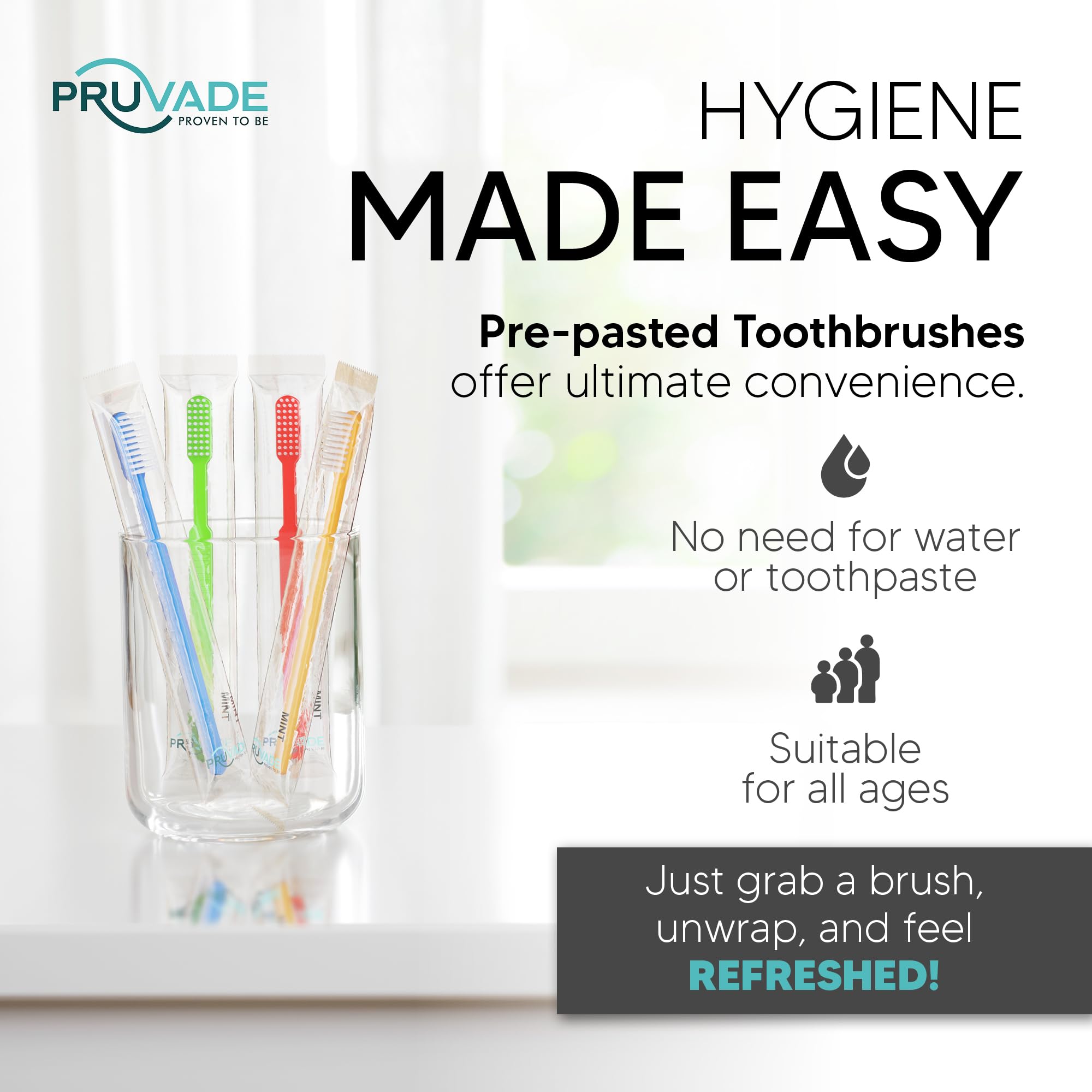 Pruvade comparación de tamaño junto a moneda, ideal para viajes y almacenamiento
