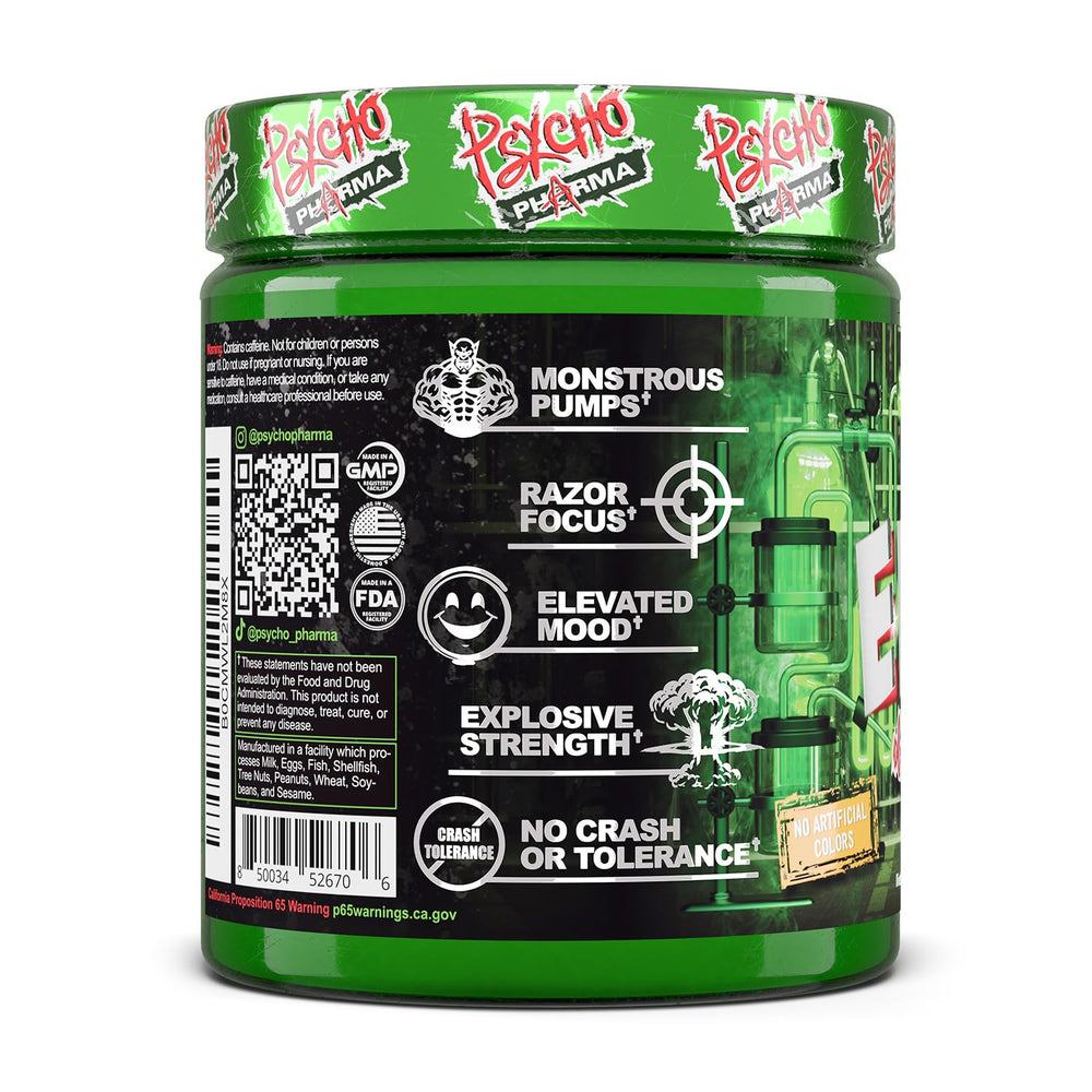Psycho Pharma producto en ambiente de entrenamiento motivador