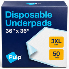 Pulp paquete frontal mostrando 50 almohadillas y protección lista