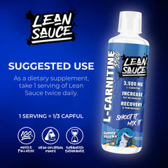 Pump Sauce dosis medida mostrando la porción de 3500 mg por servicio