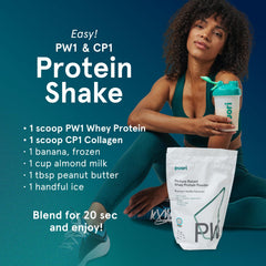 Puori PW1 cuchara medidora con polvo precisa la dosis de 21 g de proteína