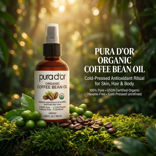 PURA D'OR textura en gotero mostrando aceite ligero y absorción rápida