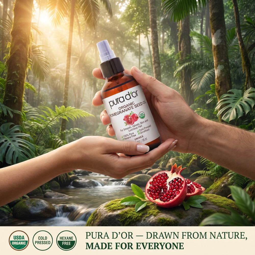 PURA D'OR aceite en ambiente de cuidado personal, rutina relajante