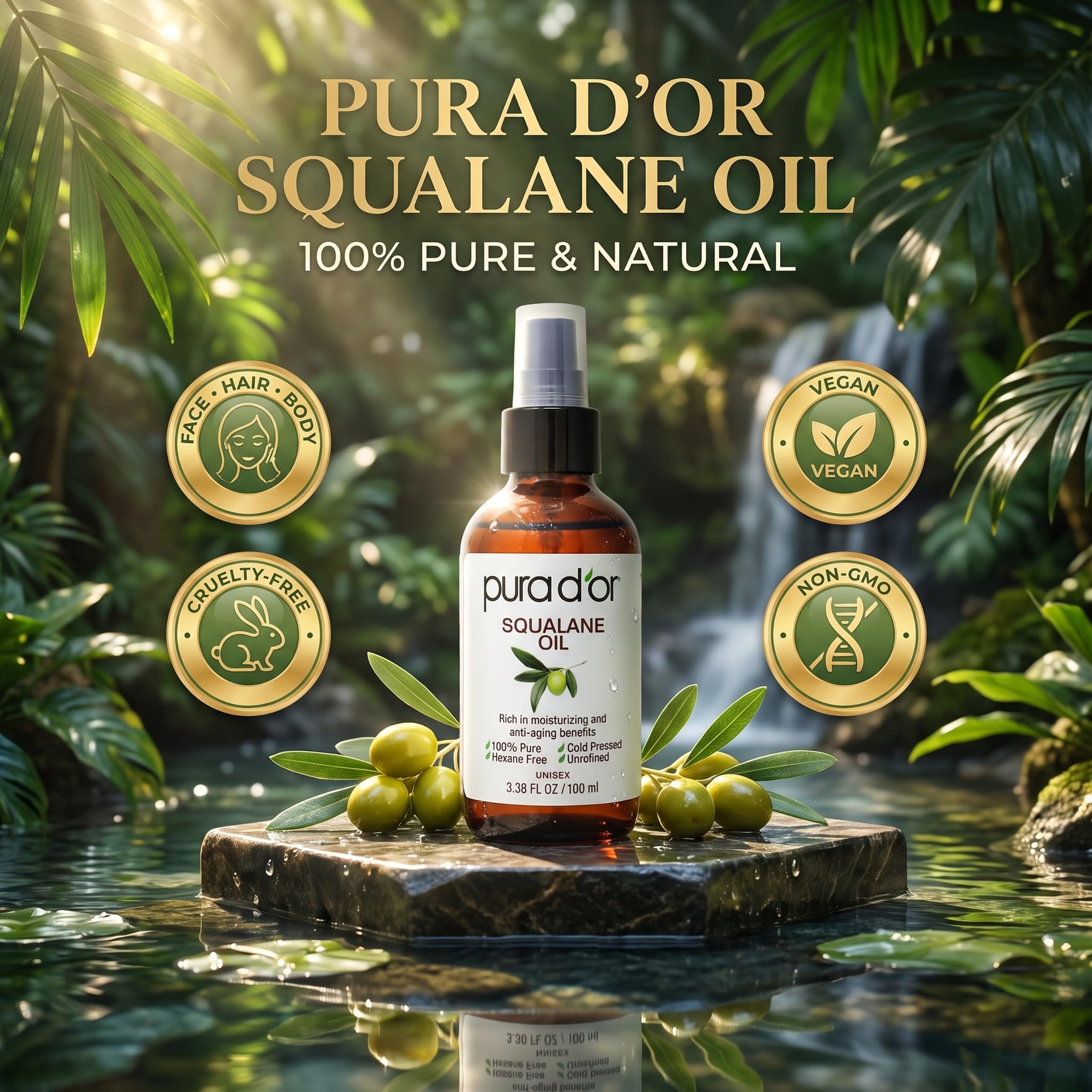 PURA D'OR en puntas de cabello para brillo y control del frizz
