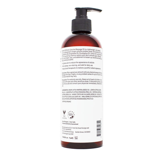 PURA D'OR textura de aceite en gotas mostrando absorción y deslizamiento fácil