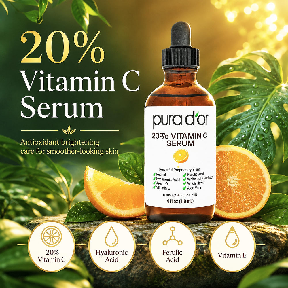 PURA D'OR textura del sérum en gota destacando absorción rápida