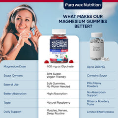 PURA WEX NUTRITION gomita en una mano para destacar conveniencia diaria