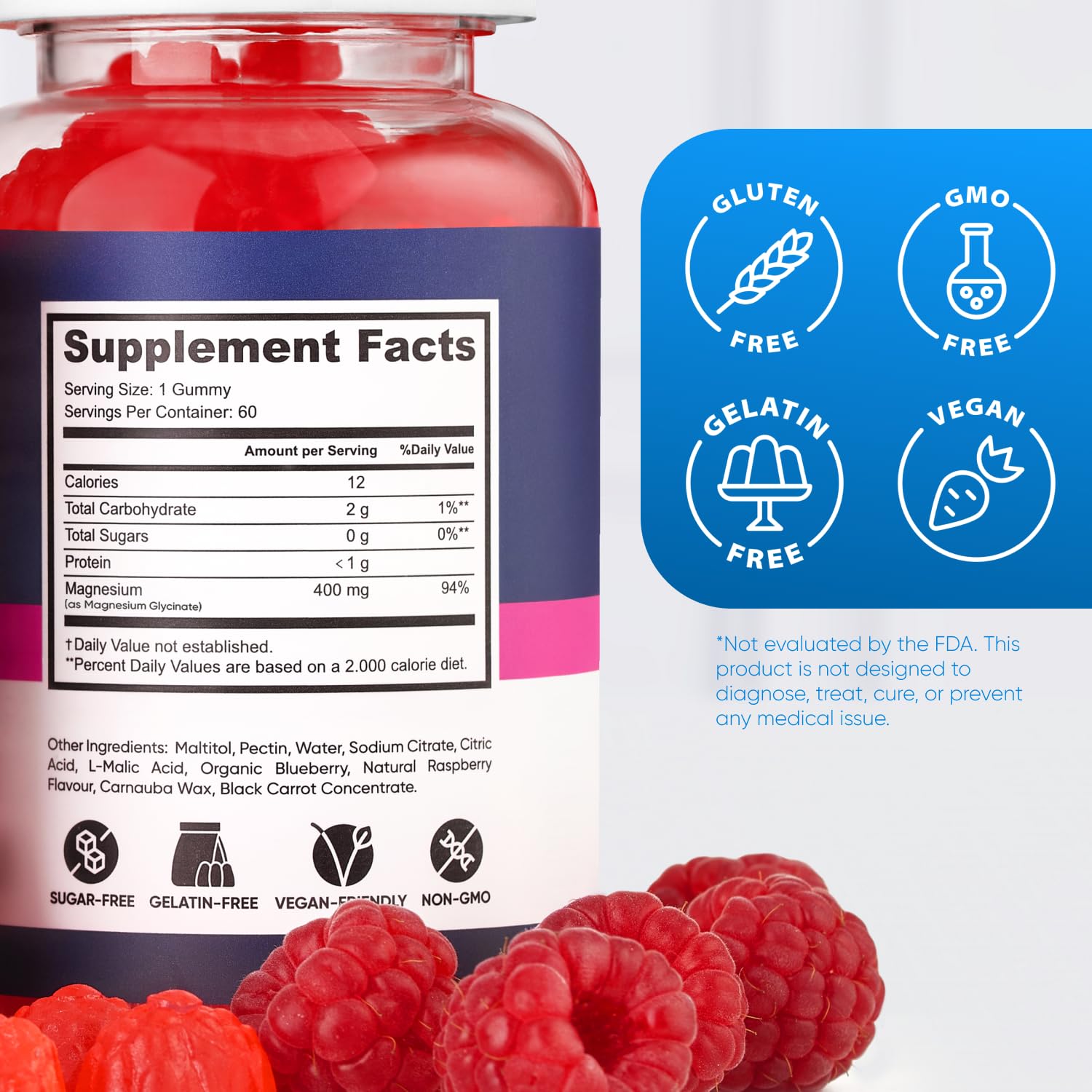 PURA WEX NUTRITION lista de ingredientes y sello vegano para confianza dietética