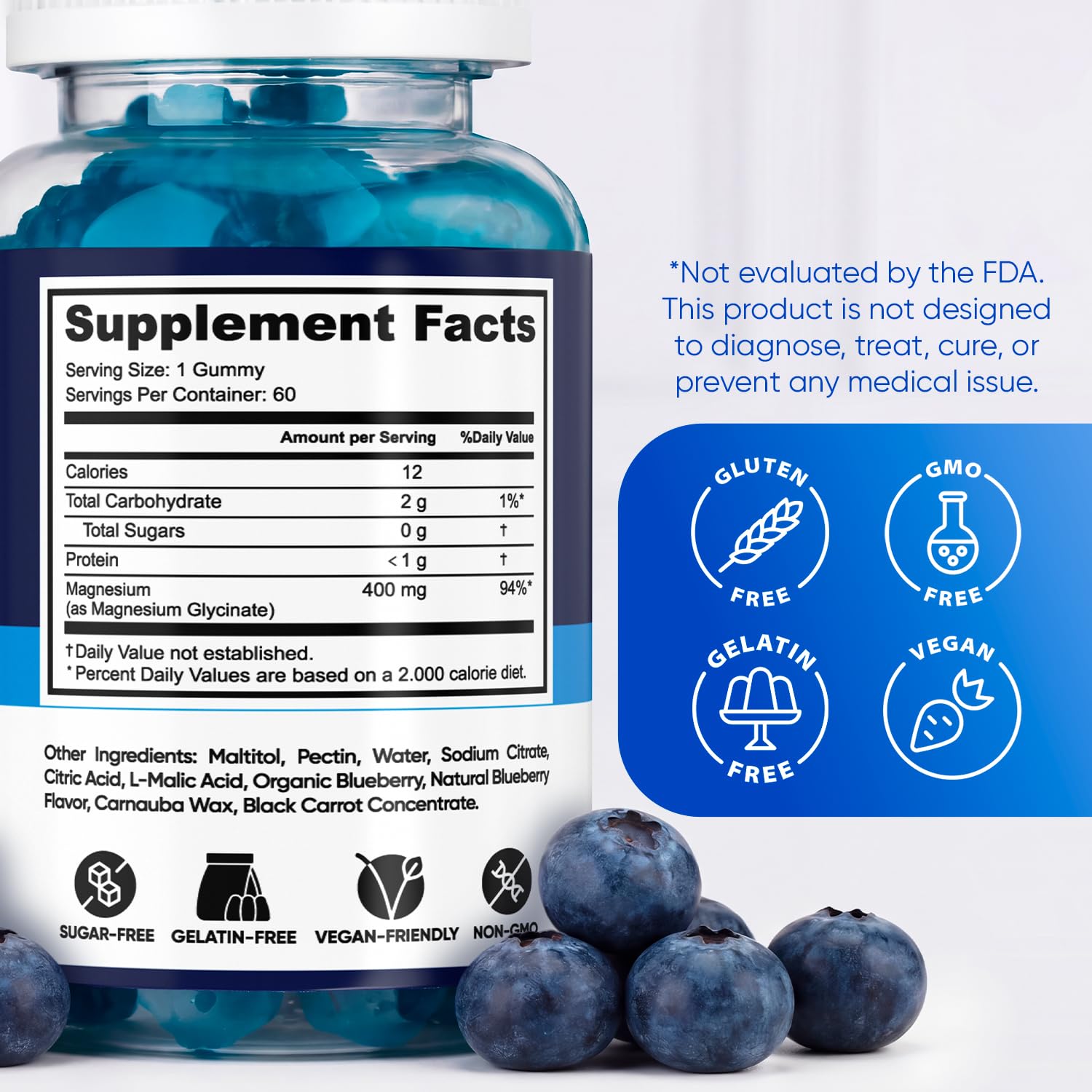 PURA WEX NUTRITION sello sin azúcar y vegano resaltando compatibilidad dietética