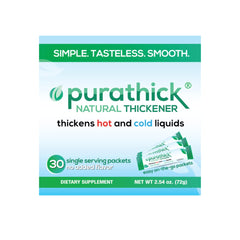 Purathick frente del empaque mostrando caja de 30 sobres y facilidad de uso