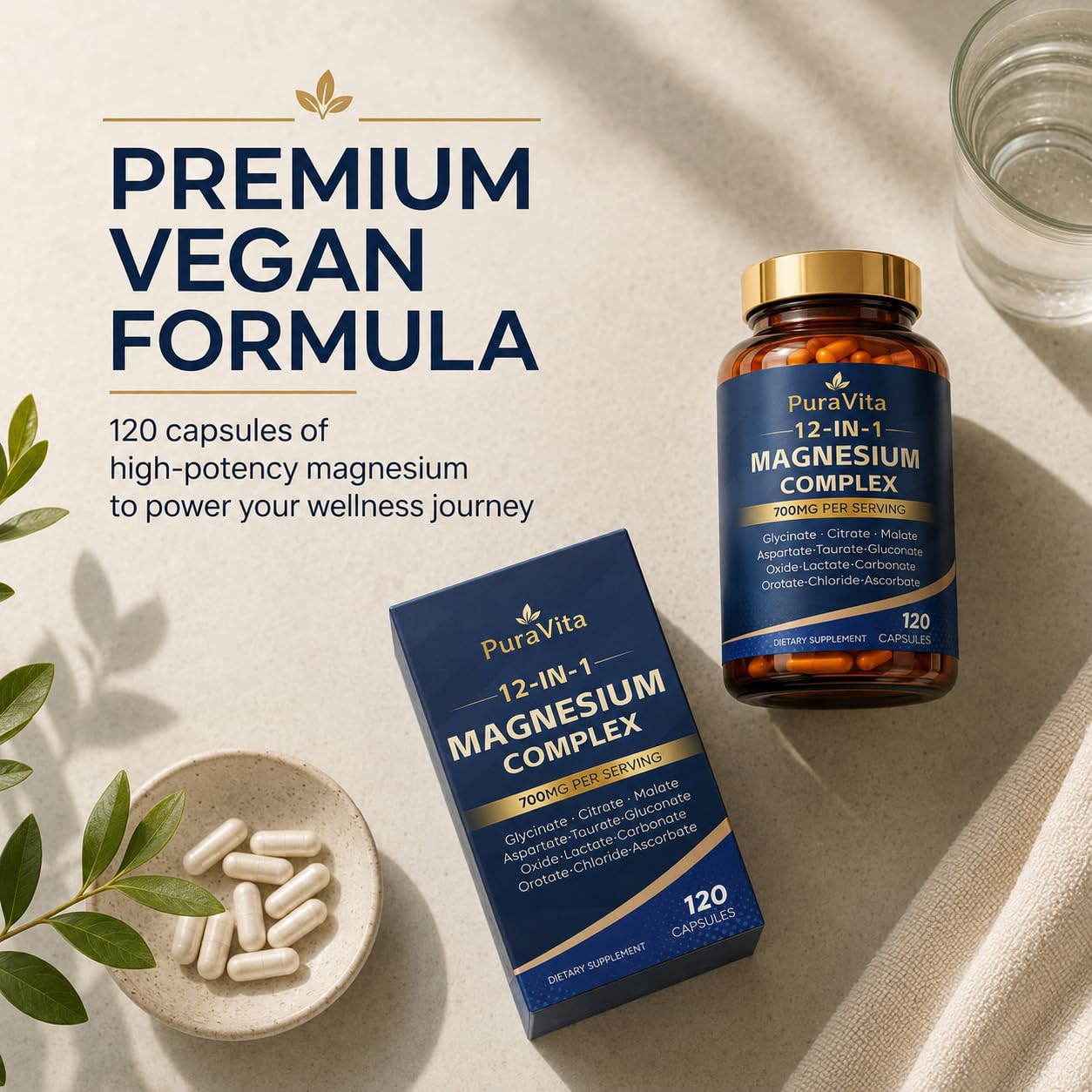 PURAVITA información nutricional que destaca 700 mg por toma