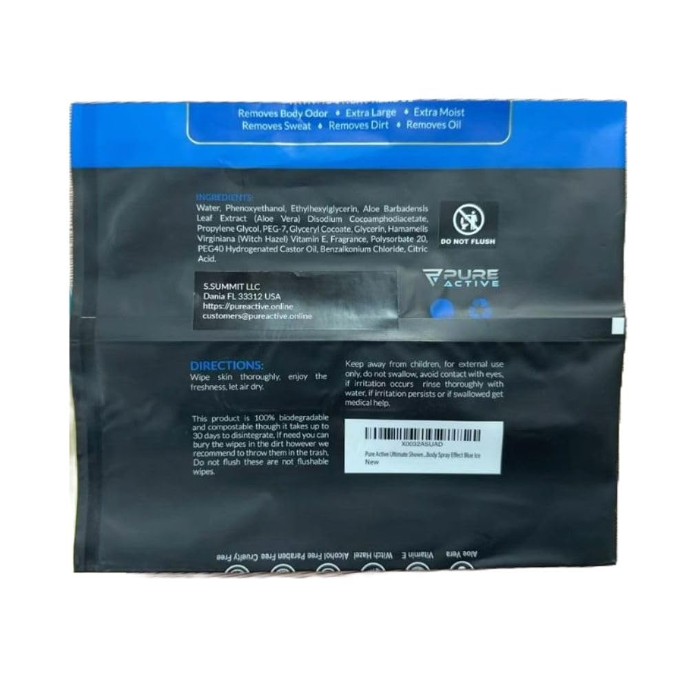Pure Active caja abierta mostrando 30 toallitas listas para usar