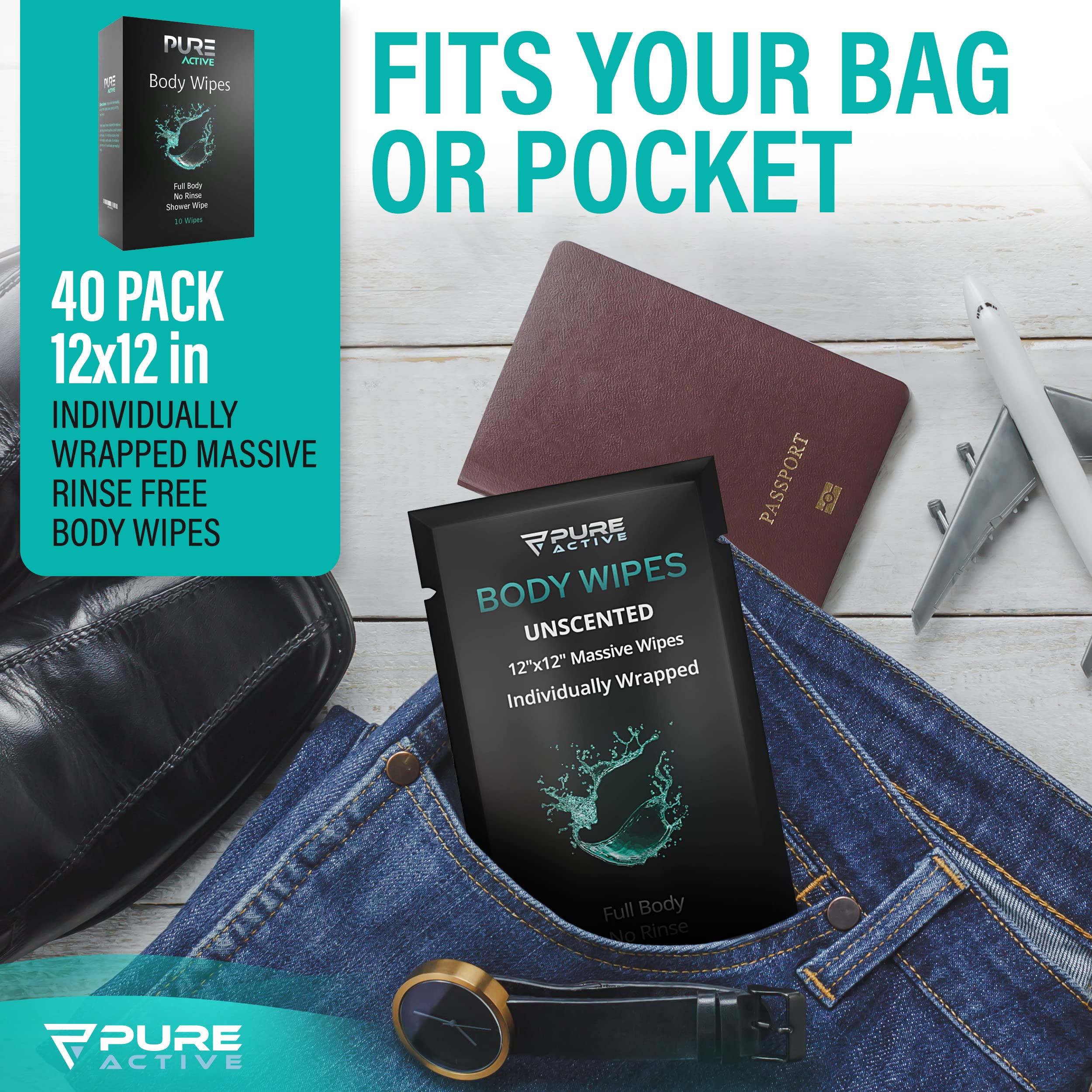 Pure Active estilo de vida en viaje en avión, comodidad y limpieza