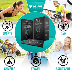 Pure Active etiqueta con ingredientes aloe vera y vitamina E, cuidado