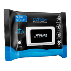 Pure Active paquete frontal Blue Ice mostrando diseño y beneficio refrescante
