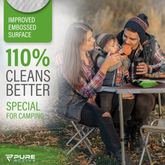 Pure Active toallita desplegada 12x12 para limpieza amplia