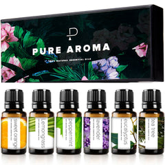 Pure Aroma vista frontal del estuche elegante y beneficio regalo listo