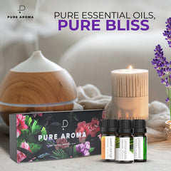 Pure Aroma gota de aceite sobre superficie mostrando pureza y textura